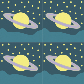 Saturn cement tile