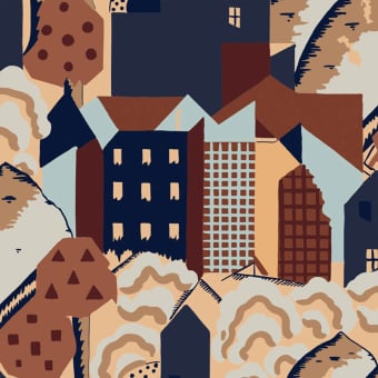 Carta da parati Village Cubiste