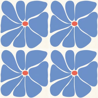 Baldosa de cemento La Fleur Bleue