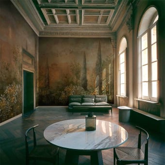 Frutetto metallic panoramic wallpaper