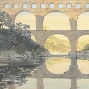 Panorama-Tapete Blick auf die Brücke