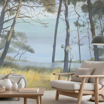 Panoramic wallpaper Between the Pines