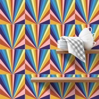 Piastrella in cemento Arcobaleno