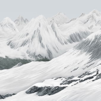 Papier peint panoramique Les Cimes Cristallines