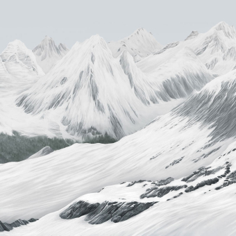 Papier peint panoramique Les Cimes Cristallines