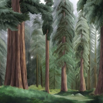 Papier peint panoramique La Forêt Éternelle