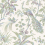 Papel pintado Peacock Toile Thibaut Green and Plum AT57829