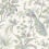 Peacock Canvas Wallpaper Thibaut Green and Plum AT57829