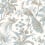 Peacock Canvas Wallpaper Thibaut Soft blue AT57828