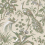 Papel pintado Peacock Toile Thibaut Green on Natural AT57832