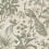 Peacock Canvas Wallpaper Thibaut Green on Natural AT57832