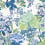 Papier peint Peony Garden Thibaut Blue and Green T42021