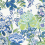 Peony Garden wallpaper Thibaut Blue and Green T42021