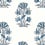 Papier peint Lily Flower Thibaut Blue and White T13204
