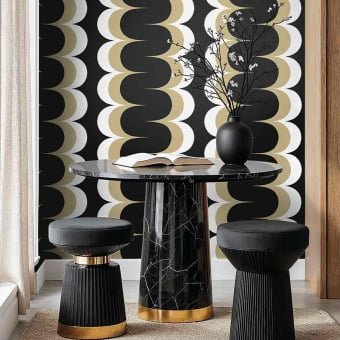 Carta da parati Mandolino Retro Stripe Unpasted