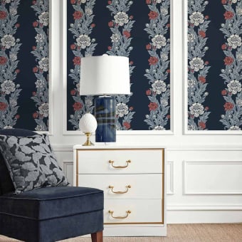 Papel pintado Blooming Stripe Vintage Unpasted