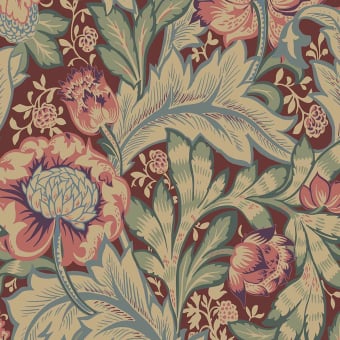 Acanthus Garden Vintage Unpasted Wallpaper