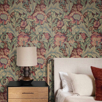 Acanthus Garden Vintage Unpasted Wallpaper