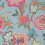 Carta da parati indiana Jacobean Thibaut Raspberry and Teal T36415