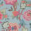 Papier peint Indienne Jacobean Thibaut Raspberry and Teal T36415