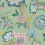 Carta da parati indiana Jacobean Thibaut Green T36416