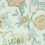 Carta da parati indiana Jacobean Thibaut Seaglass and Gold T36417