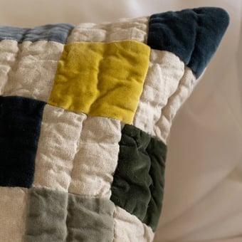 Cojín Velvet Remnant Patchwork square