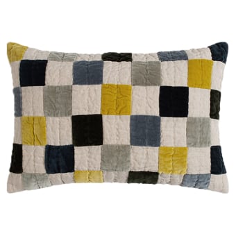 Coussin Velvet Remnant Patchwork rectangular