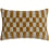 Checkerboard rectangular cushion Niki Jones Golden Lichen NJ-A-VCR-3764