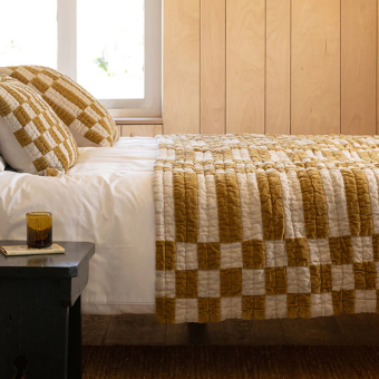 Checkerboard rectangular cushion