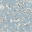 Passion Flower Toile Wallpaper York Wallcoverings Sky RT7853