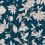Passion Flower Toile Wallpaper York Wallcoverings Navy RT7856
