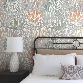 Coral Leaves Wallpaper