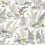 Papier peint Mushroom Garden Toile York Wallcoverings Neutral/Gold RT7892
