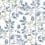 Limoncello Toile Wallpaper York Wallcoverings Blue RT7913