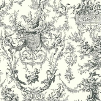 Old World Toile adhesive wallpaper