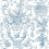 Papier peint adhésif Old World Toile York Wallcoverings Blue/White AT4241