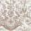 Avian Fountain Toile Wallpaper York Wallcoverings Mink RT7812