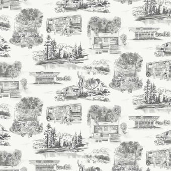 Modern Vista Toile adhesive wallpaper
