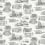 Papier peint adhésif Modern Vista Toile York Wallcoverings Black RT7861