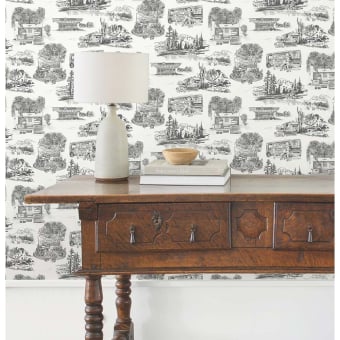 Modern Vista Toile adhesive wallpaper