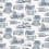 Papier peint adhésif Modern Vista Toile York Wallcoverings Navy RT7862