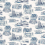 Selbstklebende Tapete Modern Vista Toile York Wallcoverings Navy RT7862