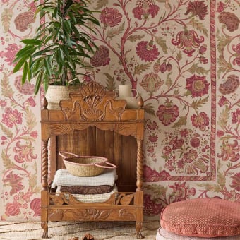 Panoramic wallpaper Shrub - Amber