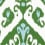 Papier peint Indies Ikat Thibaut Green T16246