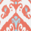Papier peint Indies Ikat Thibaut Coral T16247