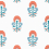 Tapete Tybee Bud Thibaut French blue and Coral T16213