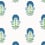 Tybee Bud Wallpaper Thibaut Green and Blue T16215