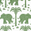 Papier peint Elephant Thibaut Green T16201