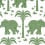 Papier peint Elephant Thibaut Green T16201